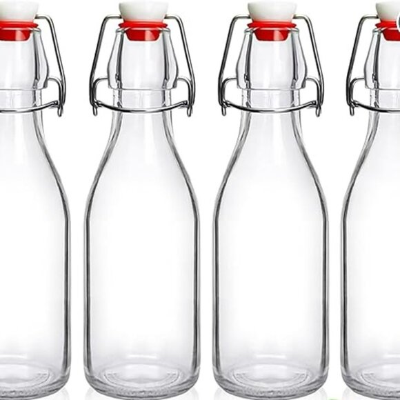 8 Swing Top Glass Bottles 8.5oz 8 bottles total Brand New Mint Condition - Picture 1 of 9